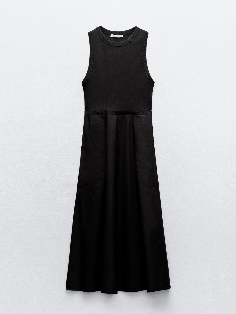 Zara Matching Pocket Midi Dress